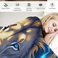 thumbnail image 3 of ARISTURING  Lion Blanket Gifts, Cool Fire and Ice Lightning Lion Throw Blanket, Lion Gifts for Men Women Teens Kids, Lion Gifts for Daughter Son Dad Brother,Unique Animal Print,Blue Black,, 3 of 6