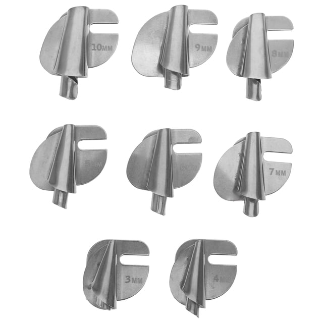 GOOHOCHY Juego de 8 prensatelas universales para máquina de coser, prensatelas de acero inoxidable para acabado de bordes de tela y dobladillo.
