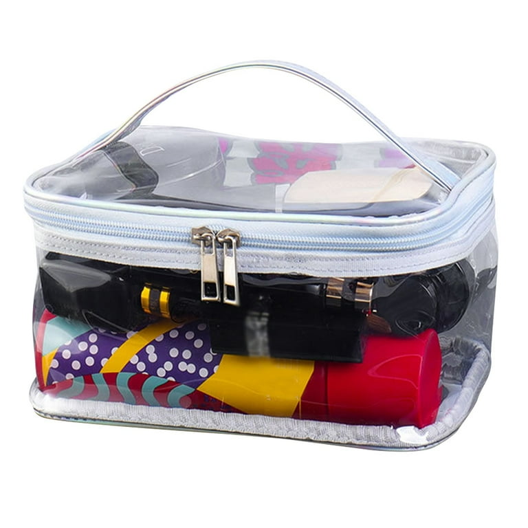 Toiletry Bag Large Capacity Portable Clear Makeup Bag Top Handle Cosmetic Pouch