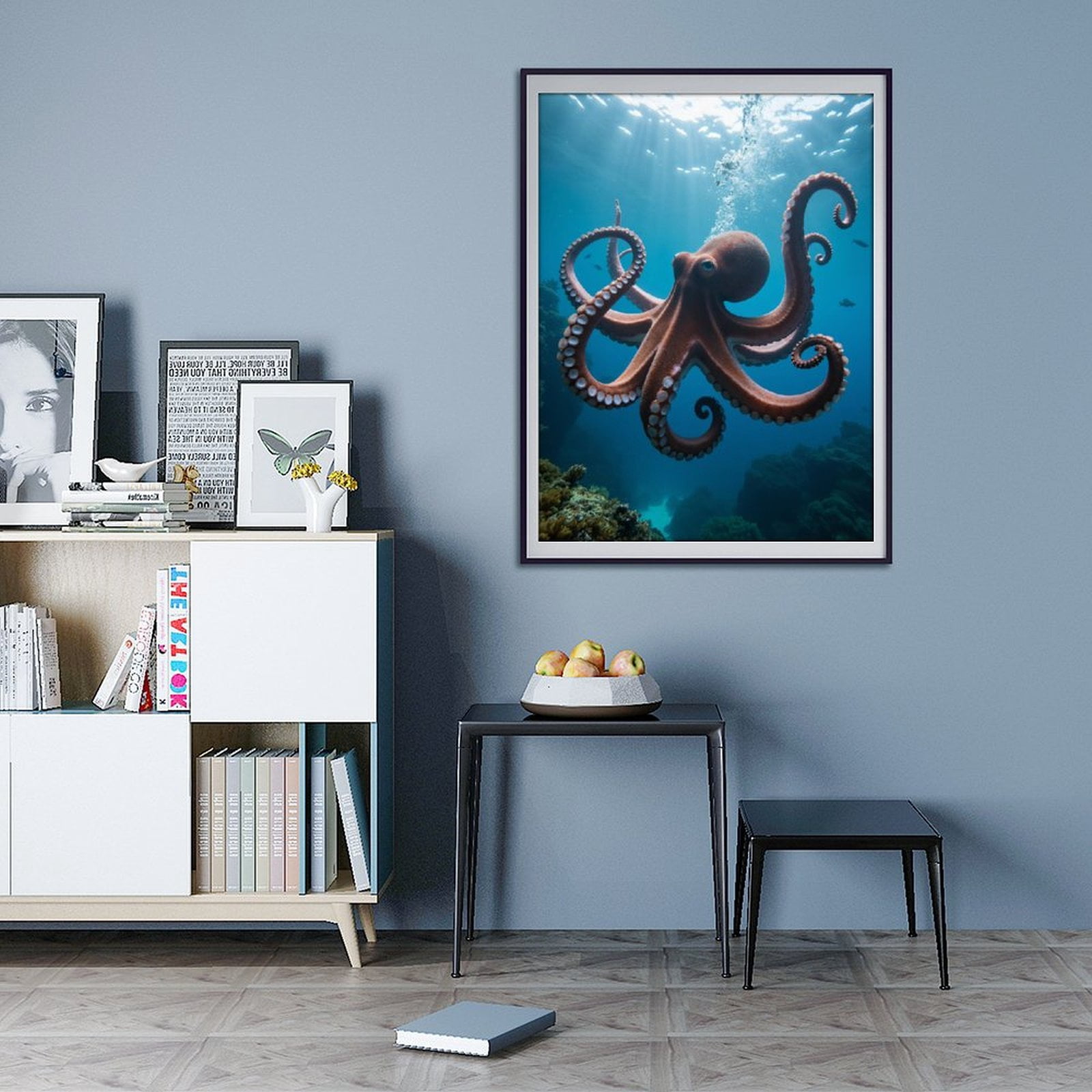 Diamond Art Kits for Adults - 5d Octopus Ocean Depths Aquatic Wildlife Diamond Painting for Adults, Diamond Art for Adults Beginners, Diamond Painting Kits for Adults for Home Wall Decor