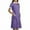 Purple, variant on Scrubs Dresses for Women Casual Short Sleeve Nurse Working Uniform Stretchy Button Front Nursing Workwear with Pockets