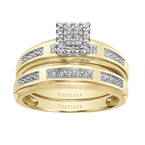 Diamond-Accent 10k Yellow Gold "Ivy" Women's Bridal Set by Keepsake