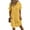 Yellow, variant on ZenCart Women's Cotton Linen Dress Casual Button Down V-neck Dress with Pockets Summer Short Sleeve Beach Sundress
