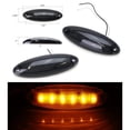 thumbnail image 2 of OEM-Spec 5pc Dark Smoked Lens Amber 6-LED Front Raised Cab Roof Marker Light Assemblies For 2008-up Freightliner Cascadia Semi-Truck, 2 of 9