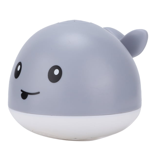 Juguete de agua ligera, juguete de pulverización de ballena de baño automático, juguete de piscina flotante con luz fluorescente para niños y niñas