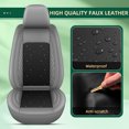 thumbnail image 4 of HQBQBUG Seat Covers Full Set for GMC Sierra 1500 2019-2025: Ice Silk Leather Seat Covers Cushion Breathable Cooling Comfort 4 Season(Grey,2 Row 5 Seat), 4 of 9