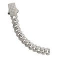 thumbnail image 3 of Pulsera Cubana Hombre Zirconias Piedra Made In Thailand S925 gris Largo/Ancho: 17 cm x 8 mm, 3 of 6