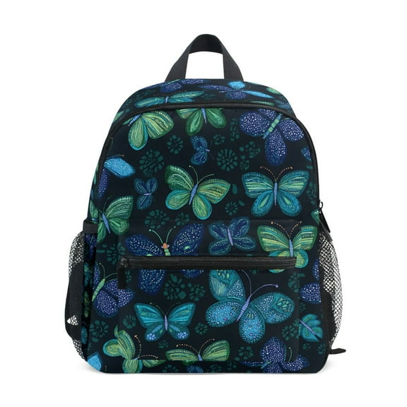ALAZA Magic Butterfly Green School Backpack Small Bookbag Mini Bags