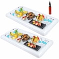 thumbnail image 1 of 2 PCS Gonflable Service/salade Bar Plateau Support de Boisson Alimentaire - Barbecue Pique-Nique Piscine Partie Buffet Luau Glacière, avec un Bouchon de Vidange, 1 of 7