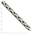 thumbnail image 4 of White Stainless Steel bracelet Men's 8 in 9 mm Brushed 8in, 4 of 4