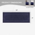 thumbnail image 2 of Home Weavers Classy Bathmat 100% Cotton Tufted Bath Rug, Extra Soft and Absorbent Bath Rugs, Machine Washable bath rugs for Bathroom, 21"x54" Runner, Navy, 2 of 10