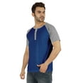 thumbnail image 3 of Inkmeso Short Raglan Sleeve Cotton Lightweight Solid T-Shirts Classic Henley T-Shirt For Mens, 3 of 7