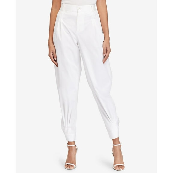 Polo Ralph Lauren High Rise Tapered Leg Stretch Twill Pants Pure White 6