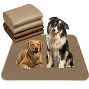 Paw Legend Washable Reusable Dog Pee Pads (2 Pack 41"X41") Super Absorbent Dog Training Pads Quality Travel Pee Pads for Dogs Absorbent and Odor Controlling, Brown and Tan