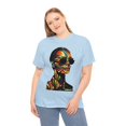 thumbnail image 4 of Unisex Heavy Cotton T-Shirt Rainbow Drawn Beautiful Woman 002, 4 of 5