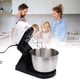 thumbnail image 1 of Batidora Batidora De Pie Batidora Eléctrica De Cocina Batidora De Alimentos Pequeña De 7 Velocidades Con Tazón De Acero Inoxidable Para Hornear Negro, 1 of 7