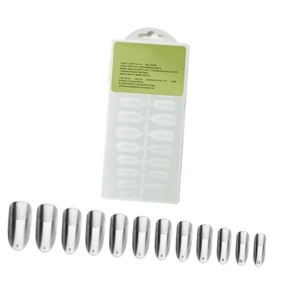 240 puntas de uñas postizas transparentes para mujeres y niñas para extensión de uñas, manicura artificial suave, prensa en uñas para arte de uñas DIY Oval esmerilado