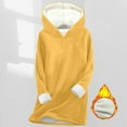 thumbnail image 3 of VNKIDY Sweatshirt Women Hooded Pullover Winter Warm Soft Long Sleeve Casual Outerwear Solid Color Boho Streetwear, 3 of 3