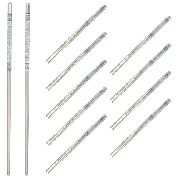 10 pares de palillos de metal palillos ligeros palillos de cocina reutilizables