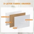 thumbnail image 6 of CONCETTA 3-Drawer Fabric Storage Dresser, Multipurpose Storage Chest with Steel Frame and Wooden Top, Space Saving Organizer for Bedroom, Closet, Home Office, White, 6 of 8