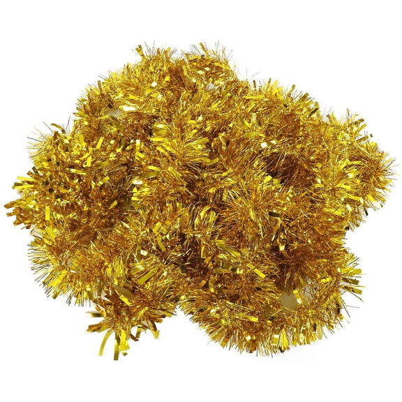 Metallic Tinsel Garland, Multicolor Glitter Ribbon Hanging Decoration for Christmas Tree Decorations New Years Eve Wedding Birthday Party Indoor and Outdoor Tinsel Decorations(16.5ft)