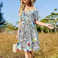 thumbnail image 3 of Amsterdam City Map of Netherlands - Mondrian Sleeveless Dress dress women elegant luxury, 3 of 7