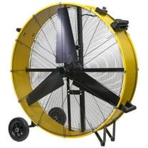42 Inch High Velocity Industrial Drum Fan, 27300 CFM Heavy Duty Metal Floor Fan with 2 Speed Settings and Sturdy H-Frame Base for Factory, Warehouse, Garage, Barn, Commercial Use – UL Listed