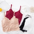 thumbnail image 5 of Gymayou Women Plus Size Lace Bralette Adjustable Spaghetti Straps Longline Tube Top Bra Wireless Floral Lace Camisole White S, 5 of 6