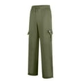 thumbnail image 4 of cllios Mens Cargo Pants Big and Tall Multi Pockets Pants Outdoor Tactical Pants Durable Travel Cargo Pants Baggy Drawstring Elastic Waist Hiking Pants, 4 of 5