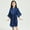 Navy, variant on Kids Boys Girls Silk Satin Bathrobe Kimono Robes Nightgown Sleepwear Clothes Black 7-8 Years