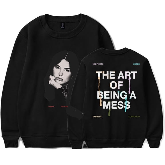 Lauren Spencer Smith Merch The Art Of Being A Mess Tour 2025 Crew Neck Sweatshirt, Unisex Fashion Pullover