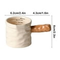 thumbnail image 3 of Honeeladyy 3 oz/90 ml Espresso Measuring Cup, Ceramic Pitcher Milk Mug, Espresso Cups with Handle, Espresso Shot with V-Shaped Mouth, Accessories Milk Frothing Pitcher, 3 of 6