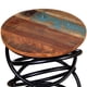 thumbnail image 3 of Mesa auxiliar vintage de madera maciza recuperada vidaXL, 3 of 8