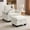 Beige-1 Sofa, variant on 39.4" Modern Sofa with Ottoman,Living Room Club Accent Chair Upholstered Armchair,Reading Chair for Bedroom,Luxury Chenille Single Sofa,Beige