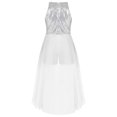 thumbnail image 4 of renvena Robe Maxi à Sequins pour Filles, Robe Sans Manches en Chiffon pour Enfants, Concours, Mariage, Fête, Fille de Fleurs Ivoire 8, 4 of 7