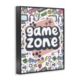 thumbnail image 3 of Stupell Industries Contemporary Peach Game Zone Black Framed Giclee Art, 11 x 14, by Jesse Keith, 3 of 8