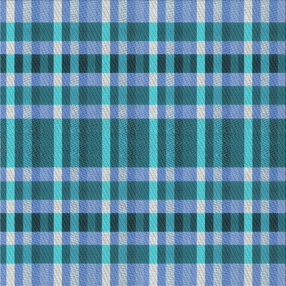 Ahgly Company Machine Washable Indoor Square Transitional Blue Diamond Blue Area Rugs, 5' Square