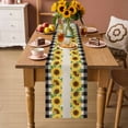 thumbnail image 2 of Sunflowers Table Runner 70 Inches, Farmhouse Vintage Plaid Country Floral Plants Bed Runner Dresser Scarves Tabletop for Indoor Outdoor Parties/Ceremony/Banquet, 13" x 70", 2 of 9