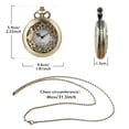 thumbnail image 5 of ZOLOHONI Vintage Pocket Watch with Chain for Men Women Gifts, Easy Read Arabic Numerals Scale Quartz Necklace Watches, 5 of 9