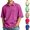 Purple, variant on Polo Shirts for Men Cotton Short Sleeve Golf Collared Shirt with Pocket Lightweight Wicking Loose for Casual Work Travel