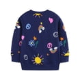 thumbnail image 2 of Bellafa 100% Cotton Toddler Baby Girls Christmas Sweatshirts Casual Pullover Crewneck Graphic Long Sleeve Tops Shirts Clothes 2T-7T, 2 of 7
