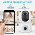 thumbnail image 6 of GPED Baby Monitor with Dual Cameras, 2K HD Wifi Cameras for Home Security/Baby Monitor/Pet Camera, 360° PTZ & Fixed Camera, Two-Way Audio, Motion Tracking&Full-Color Night Vision for Baby Pet Elderly, 6 of 7