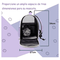 thumbnail image 4 of Mochila Transportadora Gato Perro Mascota Pequeña Lab.G, Violeta, 4 of 5