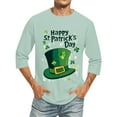 thumbnail image 1 of Weiqiqre Chemises pour Hommes Manches Trois-Quarts Motif de Cœur de la Saint-Valentin Imprimé Décontracté Col Rond Chandail T-Shirt Hauts, 1 of 5