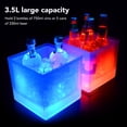 thumbnail image 3 of Cubo De Hielo LED De 3,5 L De Gran Capacidad IP65, Cuadrado A Prueba De Agua, 2 Capas Para Bebidas De Champán, Cerveza, Fiestas KTV, Bar Y Hogar, 3 of 7