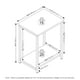 thumbnail image 5 of Mesa auxiliar Furinno Simplistic con estructura metálica, paquete de 2 unidades, pino ámbar, 5 of 6