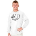 thumbnail image 3 of WWJD What Would Jesus Do Long Sleeve TShirt Men Women Brisco Brands S, 3 of 6