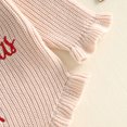thumbnail image 4 of Cjfdfy Newborn Baby Girl Christmas Clothes Knit Ruffled Sweater Romper First Christmas Letter Bow Embroidery Bodysuits Infant Christmas Fall Winter Warm Clothes 0-12M, 4 of 5