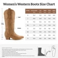 thumbnail image 7 of SMILIN Women's Knee High Cowboy Boots, Embroidered Pointed Toe Tall Western Cowgirl Boots, Camel, Size 8, 7 of 7