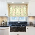 thumbnail image 5 of Yayeee Kitchen Curtains Tier Pair Light Filtering 27"x24" Rod Pocket Short Cafe Window Panel, Light Green Geometric, 5 of 7